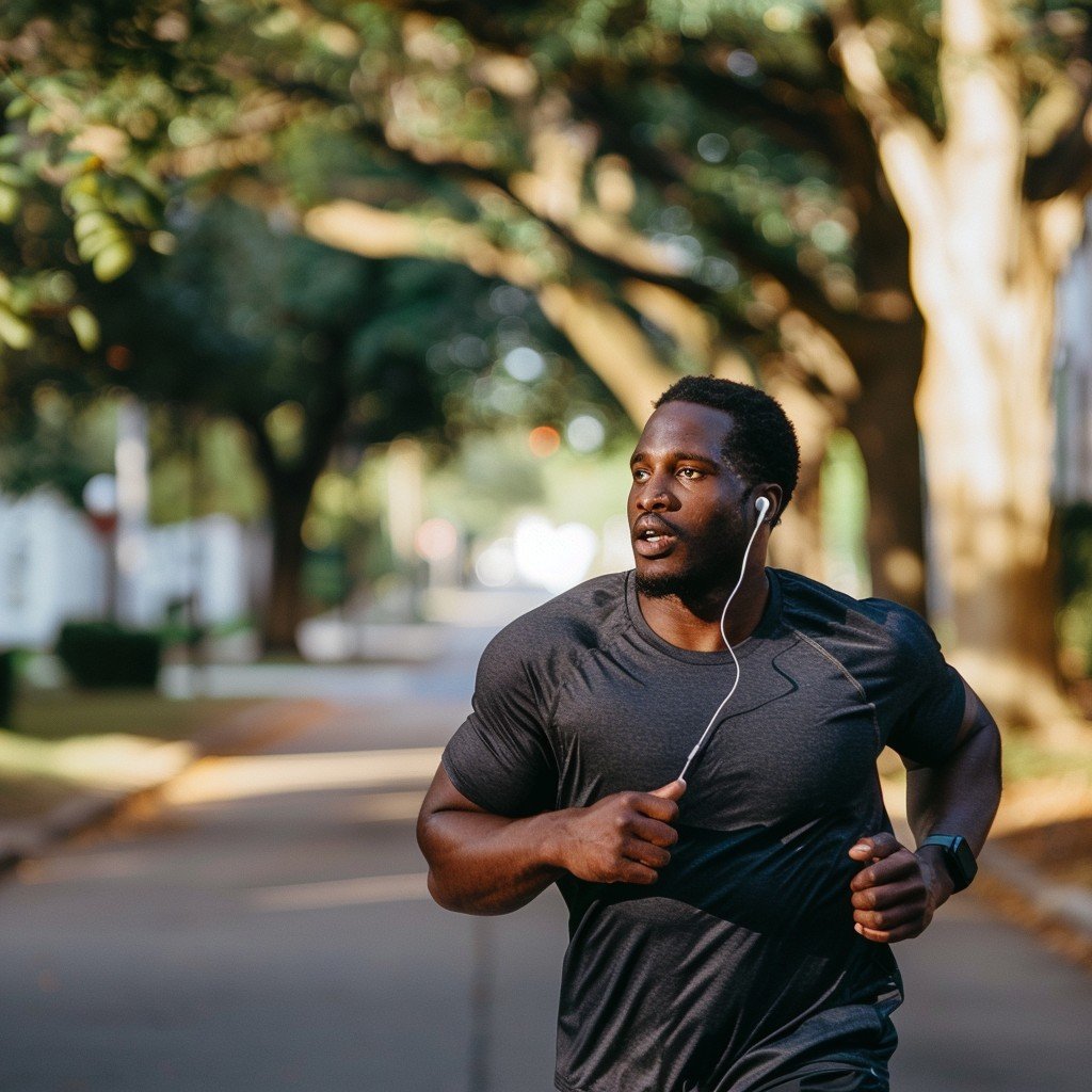 stockcake_com's tweet image. Morning Jog Routine: An #activeman enjoys a morning jog in a #serene neighborhood, surrounded by green trees. #healthyhabits #exercise #morningworkout #aiphoto #stockcake ⬇️ Download and 📝 Prompt 👉 stockcake.com/i/morning-jog-…