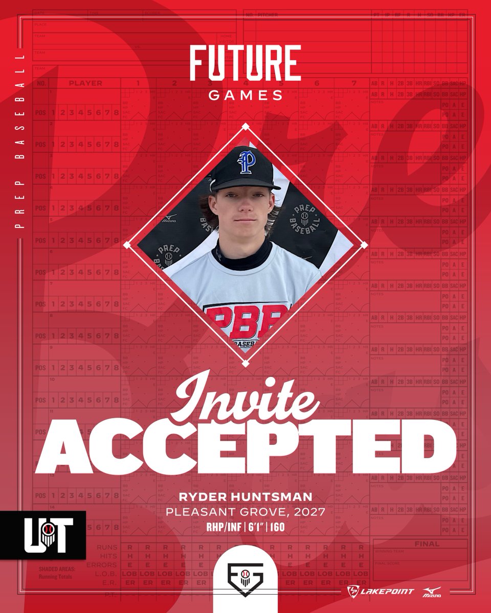 Prep Baseball Utah (@prepbaseballut) on Twitter photo ๐
๐ฎ๐ญ๐ฎ๐ซ๐ ๐๐๐ฆ๐๐ฌ | ๐๐ง๐ฏ๐ข๐ญ๐ ๐๐๐๐๐ฉ๐ญ๐๐
'27 RHP/INF Ryder Huntsman is set to represent Utah at the 2024 Future Games in late July at <a href="/LakePointSports/">LakePoint Sports</a> in Georgia.
Huntsman is the top-ranked 2027 in Utah.
๐ค loom.ly/fDshvqw | @ryderhuntsman24 ๐
๐ฎ๐ญ๐ฎ๐ซ๐ ๐๐๐ฆ๐๐ฌ | ๐๐ง๐ฏ๐ข๐ญ๐ ๐๐๐๐๐ฉ๐ญ๐๐
'27 RHP/INF Ryder Huntsman is set to represent Utah at the 2024 Future Games in late July at <a href="/LakePointSports/">LakePoint Sports</a> in Georgia.
Huntsman is the top-ranked 2027 in Utah.
๐ค loom.ly/fDshvqw | @ryderhuntsman24