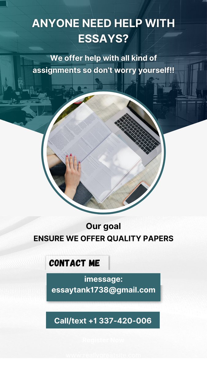 Hey y'all, incase you need help with assignments feel free to contact me.
I'm free 24/7
Call/text +1 337-420-0006
iMessage:essaytank1738@gmail.com