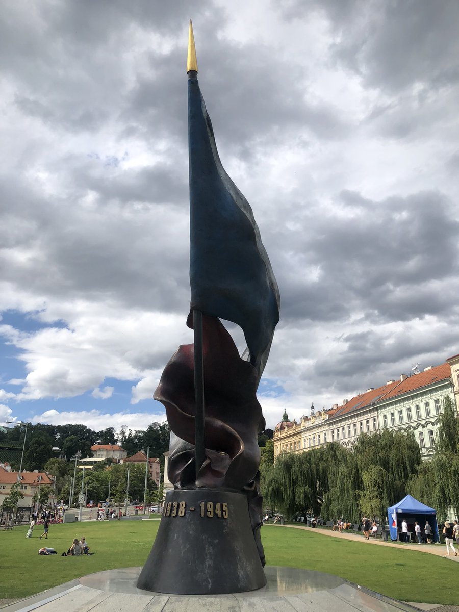 Prague Second World War Memorial, yesterday. For the Czechs and Slovaks the war began in 1938.