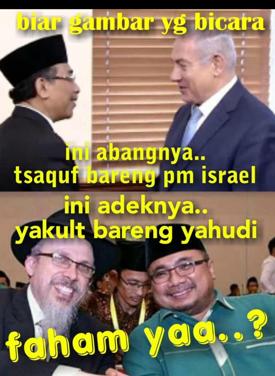 julianas17426's tweet photo. Kok baru sekarang kalian menyesalkan,...
Dulu saat calon ketua PBNU bertemu setanyahu kalian ngapain aja...

Malah sekarang jadi ketua PBNU... https://t.co/vtQ5clqLie