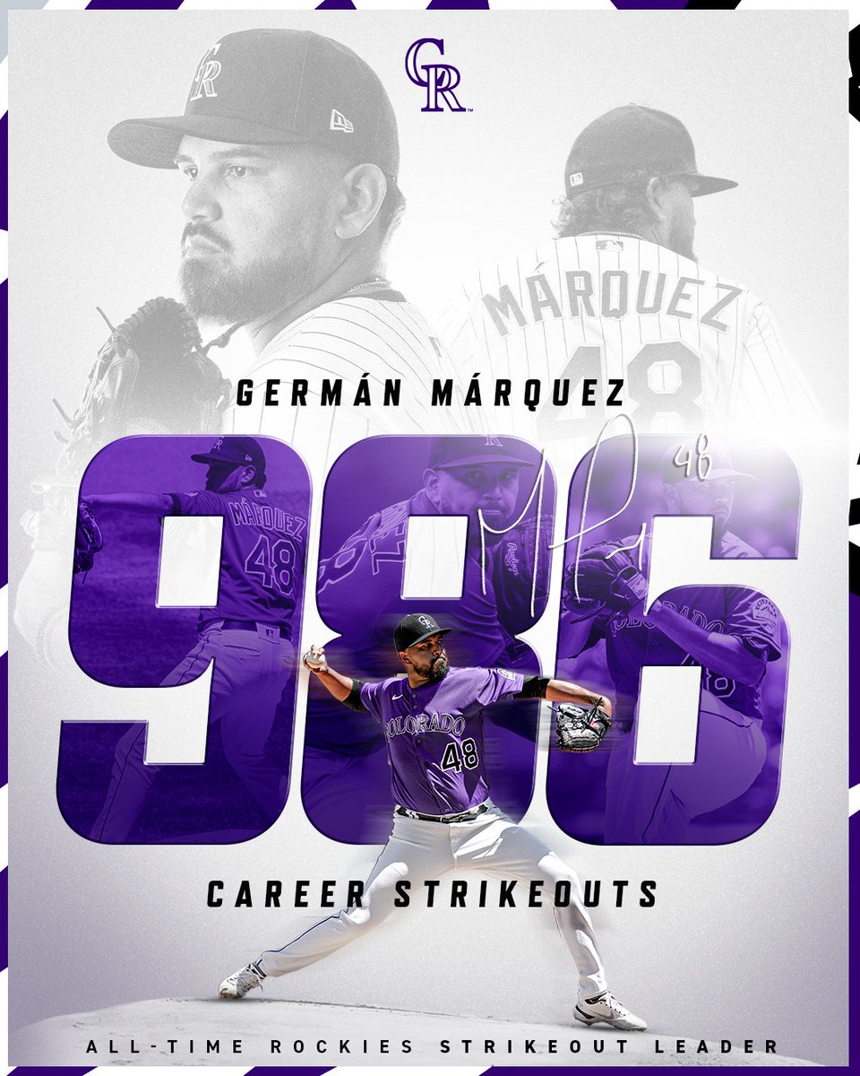 Rockies's tweet photo. Germán Márquez is now the All-Time Rockies Strikeout Leader.

Congratulations, @germanmarquez5! https://t.co/UyYkXtn6NG