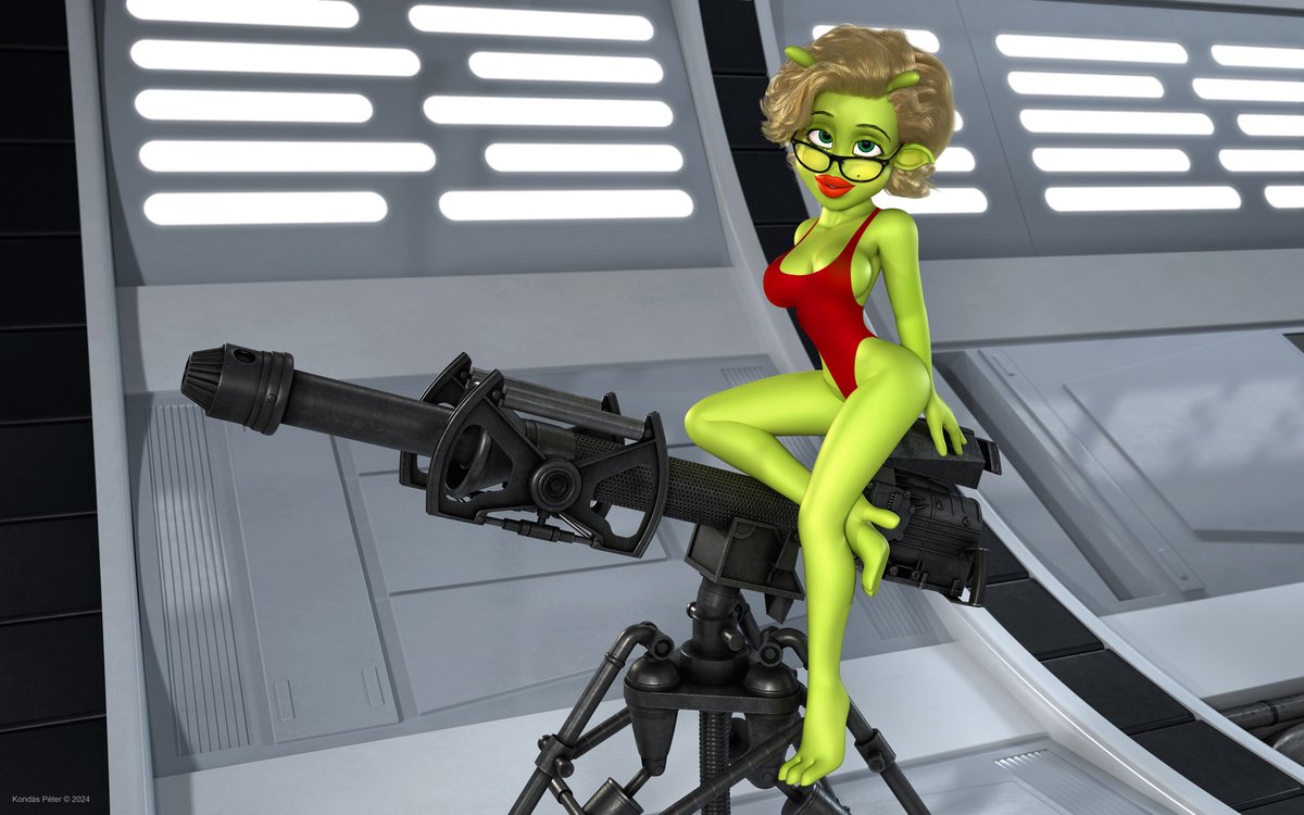 kondaspeter1's tweet photo. #Marilyn the sexy alien on the #eweb #cannon in #red #swimsuit

4K version in my flickr pack:
https://t.co/C26gsyrveL
https://t.co/O8qoTD5Tfo

#redswimsuit #glassesgirl #blonde #blondegirl #greenalien #blaster #repeatingblaster #beauty #bombshell #hottie #StarWars #StarWarsweapon https://t.co/0yuYGA6Bfi