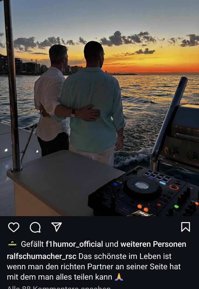_laura_stern's tweet photo. Ralf Schumacher hat sich gerade geoutet. Dieses Jahr ist alles möglich. https://t.co/MEMxyf1buV