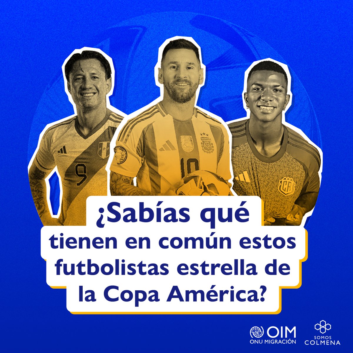 enlacolmena's tweet photo. El fútbol es un espacio de integración y diversidad donde las personas migrantes encuentran oportunidades y aportan su talento. ¡Celebremos juntos la riqueza cultural en el deporte! 🥳 #CopaAmerica2024  #SomosColmena https://t.co/0JsO4992qy
