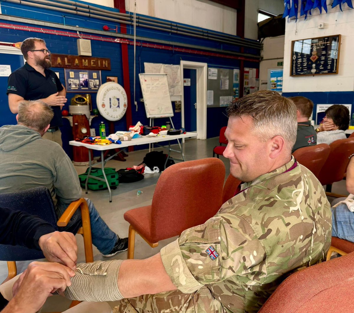 BandsRMVCC's tweet image. This weekend, some of our staff have been on the 3-day, First Aid at Work (FAW) Course. 
🏥

This training will help ensure that our cadets and staff are kept safe and receive appropriate initial medical attention if the need arises. 
🩹
#opportunity
#Music4All
#gosport
#JGSDF