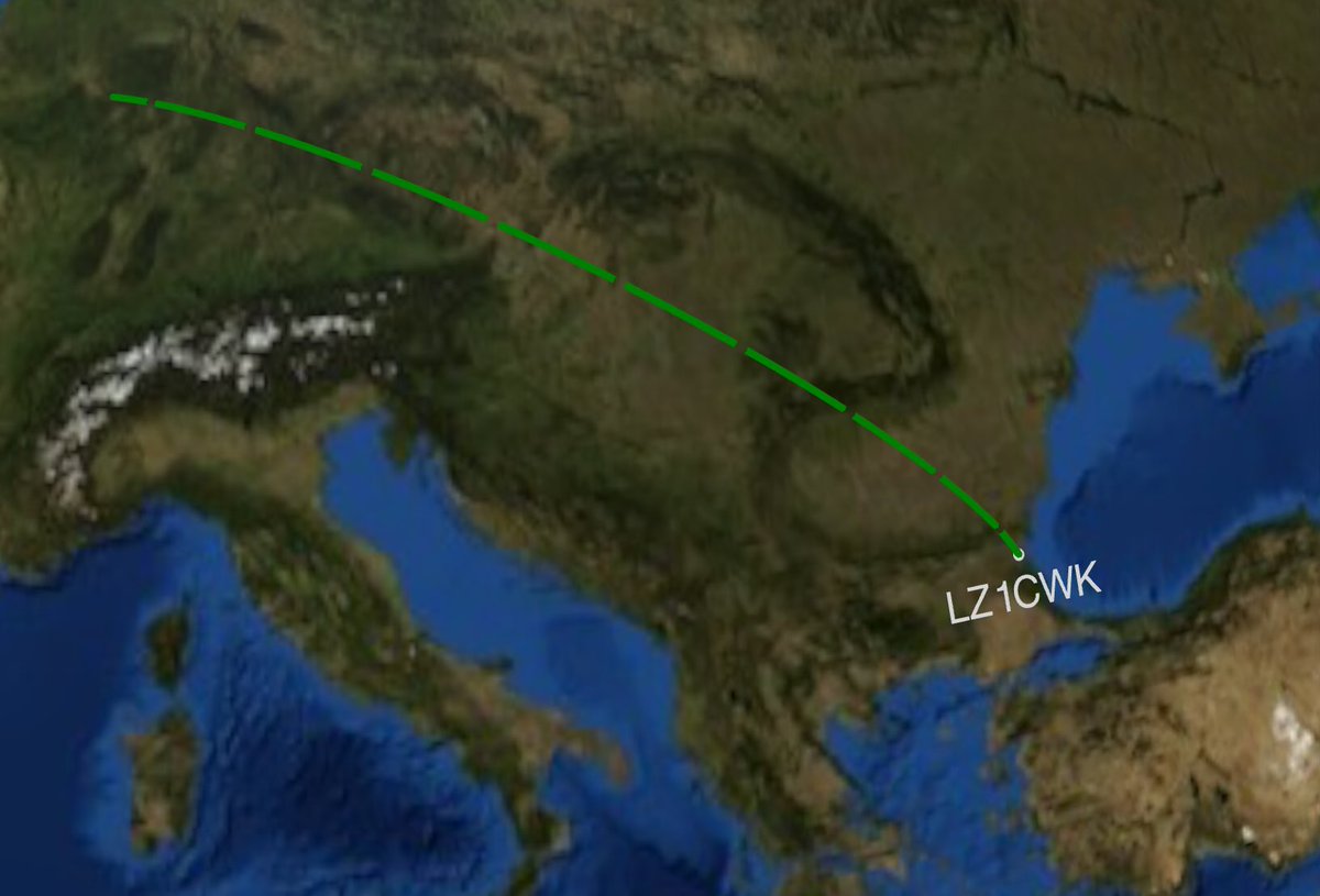 iNT2000's tweet photo. Just worked LZ1CWK in Bulgaria ๐ง๐ฌ (Gridsquare: KN32RM / distance: 1781.5 km) on IO-117 ๐ฐ๏ธ (22.8ยฐ el / 31.8ยฐ az) using PKT #hamr #wavelog #amsat #newgrid https://t.co/nsCMXhWWvO
