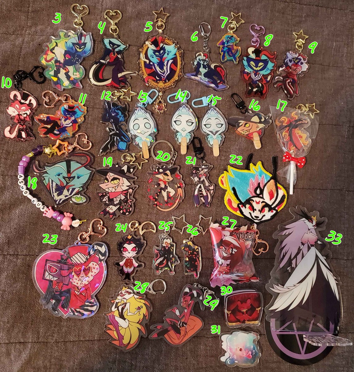 Rynndig's tweet photo. Updated clean out for July! Check 🧵 for pr1c3s and DM to inquire!
#HazbinHotelMerch #HelluvaBossMerch #HazbinHotel #HelluvaBoss #FNAFSunMoon #FestiveFelines #HazbinHotelTradingCards #HelluvaBossOzzie #HelluvaBozzStriker #HelluvaBossStella https://t.co/wayp9o58Or