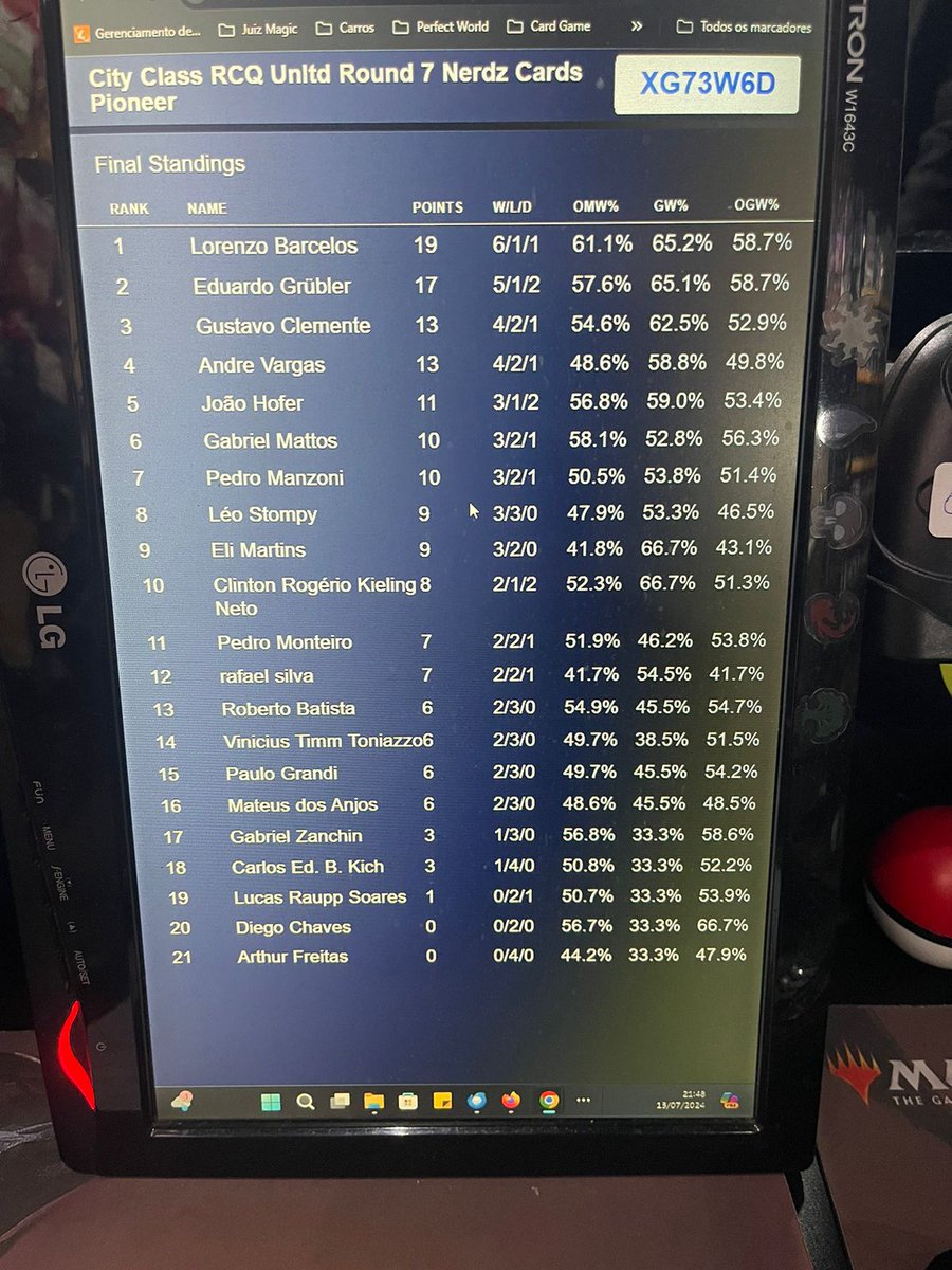 LorenzoBarcelos's tweet photo. I finally won the regional qualifier for the showdown, after 5 top 8s in a row, using my beloved Quint, the most difficult Top 8 I've ever faced. @WrzoBuMTGO thanks for a sweet list. And sorry for the little modifications, love you.
Matches in the comment below. https://t.co/xlOjYUbgFP