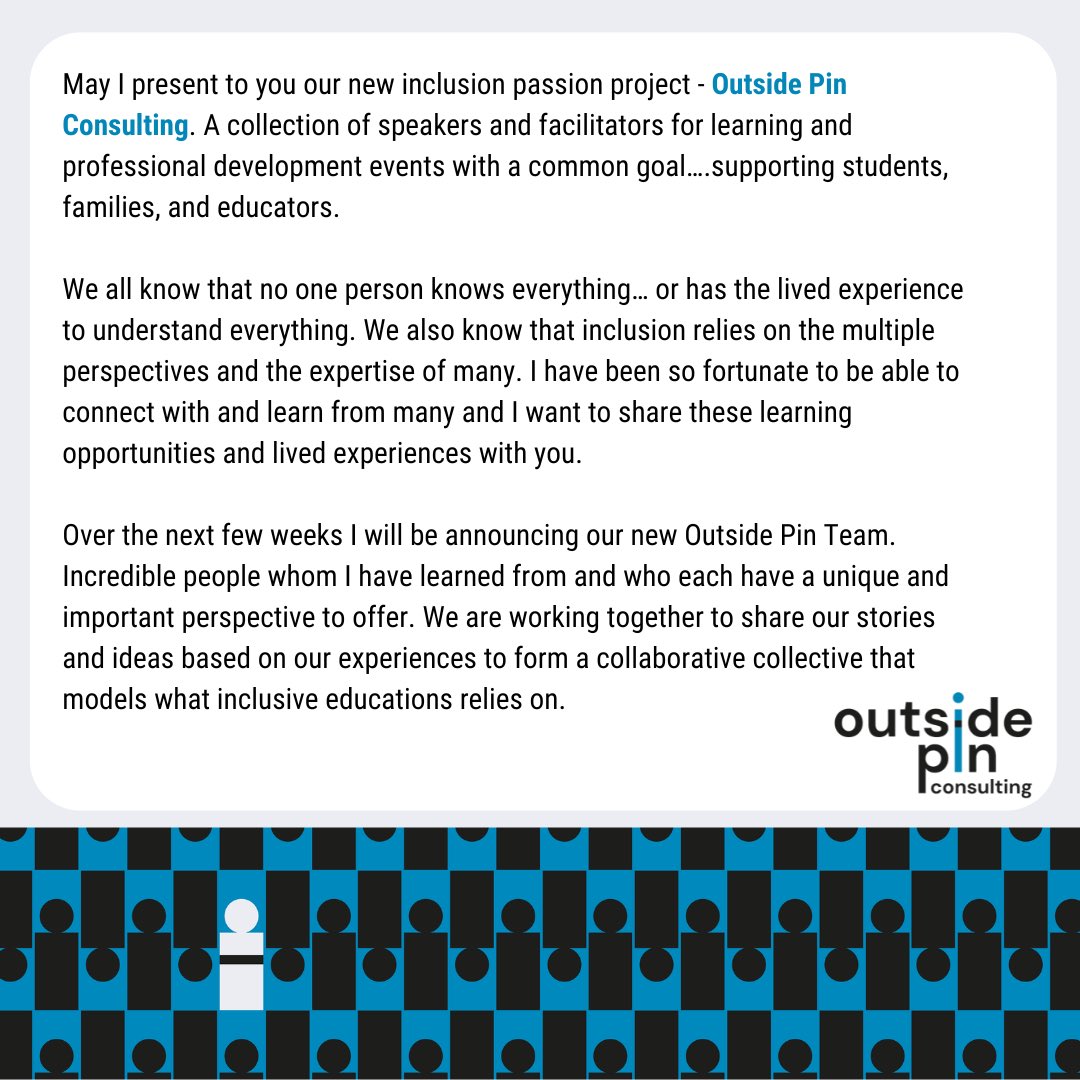 tweetsomemoore's tweet photo. Is it time to announce another OUTSIDE PIN?! YESSS 🎳

Meet @lauriesmcintosh an inclusive educator who is blowing minds on the daily. If I had my way, my children would be in her class forever!!!

Laurie is inclusive, kind and JOY-FULL! Take a look to learn more! https://t.co/v8BsrWSRCZ