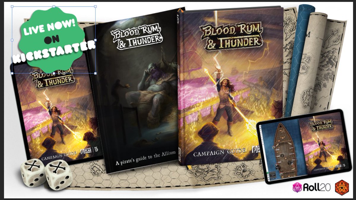 Sitting at 85% funded. Can you take us to 90% today? Look at all the lovely goodies that could be yours if you back Blood, Rum &amp; Thunder on Kickstarter now! #DnD #TTRPGs #Pirates 

kickstarter.com/projects/10433…