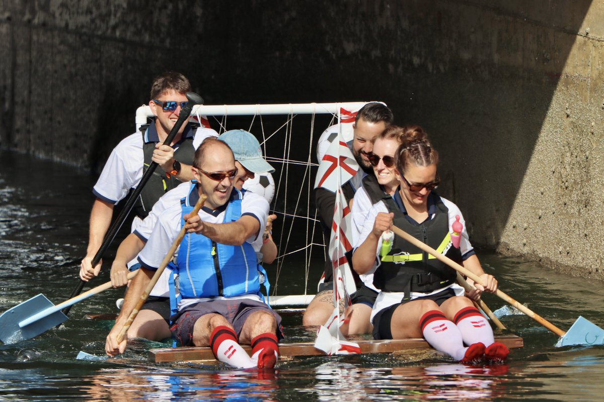 Is that THREE balls we see in the back of the net??? 
😮🤩🏆 

We’re backing England in the men’s finals at the 2024 Euros ⚽️ 🏴󠁧󠁢󠁥󠁮󠁧󠁿 Some of our Kontiki Raft Race competitors last year must have had a premonition!

#England #EnglandSpain #football #dartmouthregatta #ItsComingHome