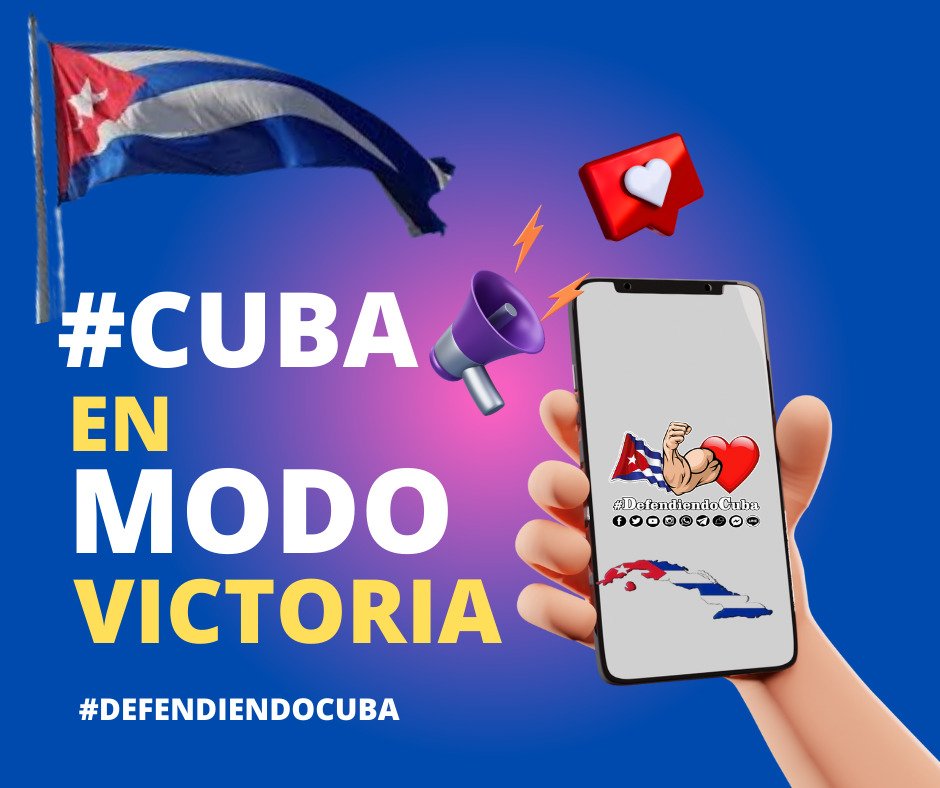 DefendiendoCuba's tweet photo. 🎵🎶Cubano soy de pura cepa
Y mis raíces las defiendo con la vida❣️... 🎵🎶👇

👆Dónde están los que aman y defienden a #Cuba. A reportarse ✍️ que llegó el  #DomingoDeReflexiones  en 
✨#CubaEnModoVictoria✨
#DefendiendoCuba🇨🇺💪❤️

📢 Quién con nosotros📣 ⁉️
🇨🇺✨🚲💪✨🚲❤️✨🚲🚲 https://t.co/ro8zAdJ3F8
