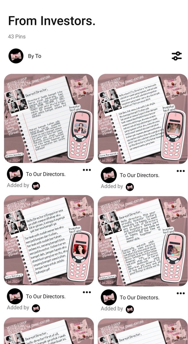 Sumpah lucu banget? Hey! Makasih banyak buat hadiahnya, Investors! Directors habis bacain satu-satu, dan kami super duper seneng banget sama hadiahnya. You guys are so sweet. Makasih juga atas kerja keras kalian sampai saat ini, ya? Directors bangga banget sama kalian semua! ❤️