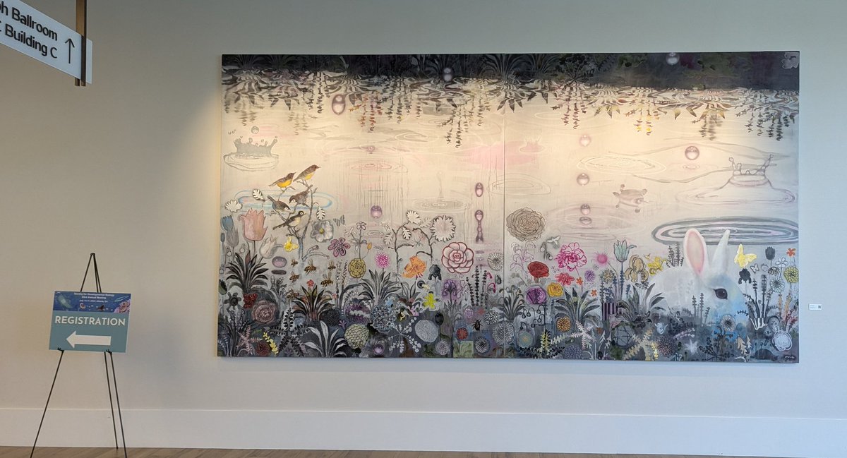 A fitting painting told me where to go register for #2024SDB 😀
My brain started looking for all the hidden systems (cute species) one could study 😍
Excited to be here and hoping to meet all d awesome folks that make this meeting home 😃