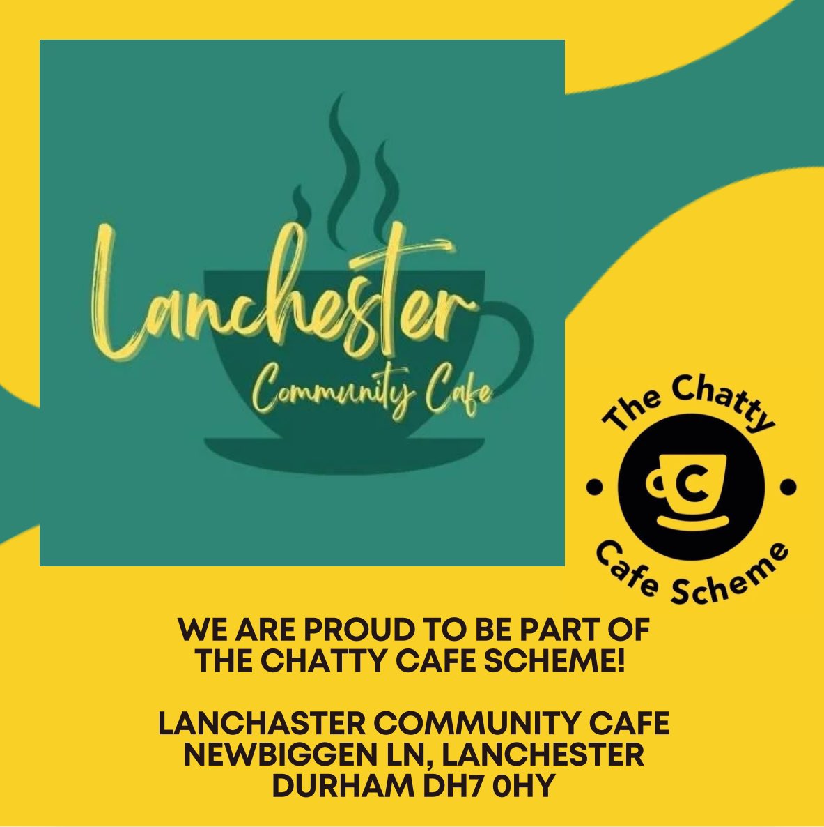 chattycafe's tweet image. Welcome to Lanchester Community Cafe 💛

They are also looking for a table venue to help assist and get the chat started, could you maybe spare a few hours a week?

More details can be found here:

thechattycafescheme.co.uk/venue/lanchest…

#chattycafe #lanchester