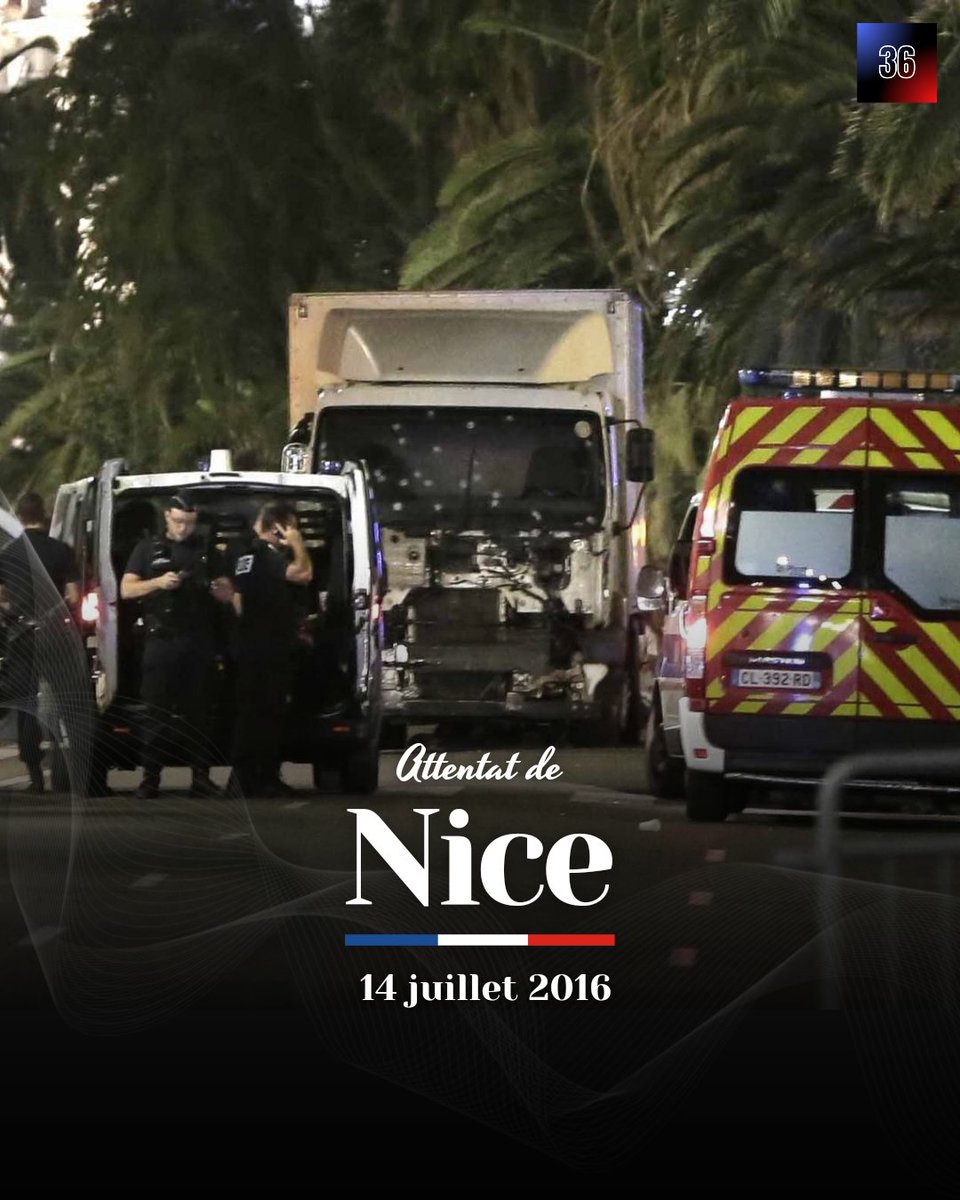 36_qdo's tweet photo. Il y a 8 ans jour pour jour, le 14 Juillet 2016 sur la promenade des Anglais à #Nice, un terroriste fonçait sur la foule venue assister au feu d’artifice.

86 personnes avaient perdu la vie et 458 personnes ont été blessées. https://t.co/h7Yhwbm8Tp