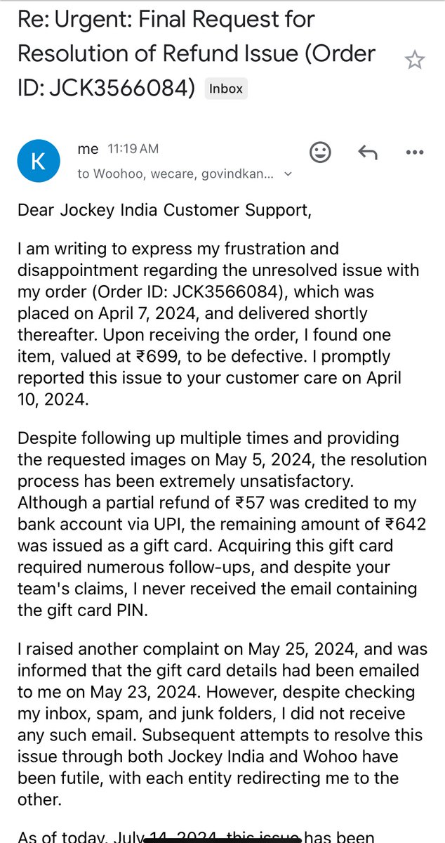 imgkansal's tweet photo. @Jockey @JockeyIndia it is already over 90 days and my issue still unsolved.

#shameonjockey https://t.co/Bz3ayZSM67