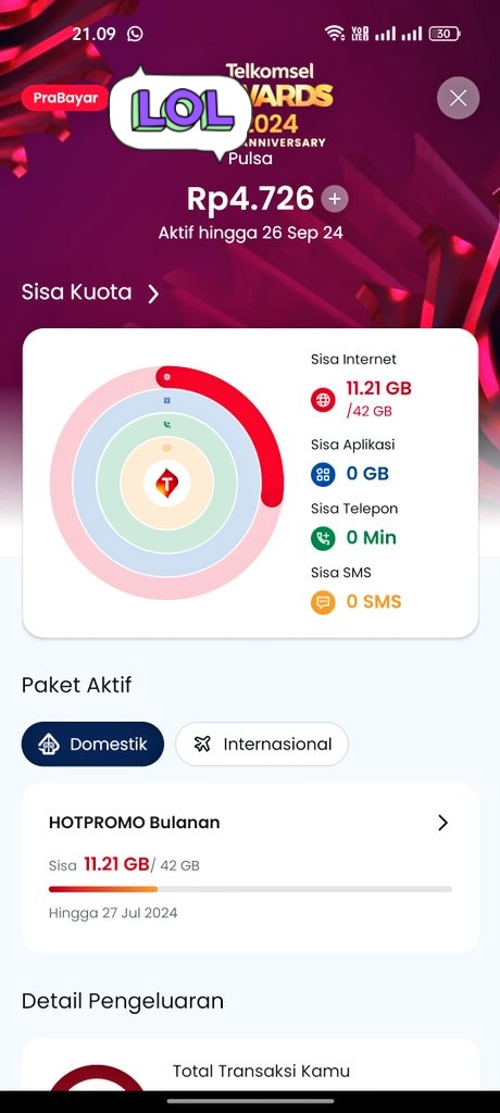 fheeeee's tweet photo. @Telkomsel @simPATI ini gimana dah masih 11gb tapi gak bisa dipake coba dong tolong ngapa jdi butut https://t.co/lDiH2jo6va