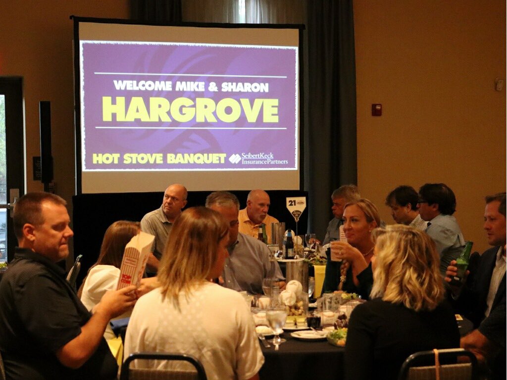 AkronRubberDuck's tweet photo. Thank you to everyone who attended our 2024 Hot Stove Banquet! It was an amazing night filled with great stories from Mike &amp; Sharon Hargrove and support for our Hot Stove beneficiary @the_WABL! Thank you to @SK_InsPartners for their support of the evening! https://t.co/5Gal1uVpYB