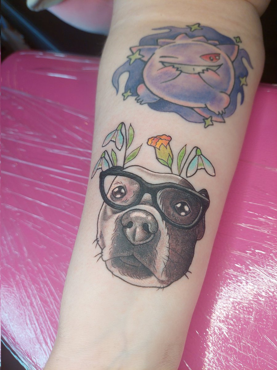 Posted it on all my other socials so might as well throw it here too lol- had my best friend memorialised on my arm forever on Friday 🖤 now Professor Boo is always with me