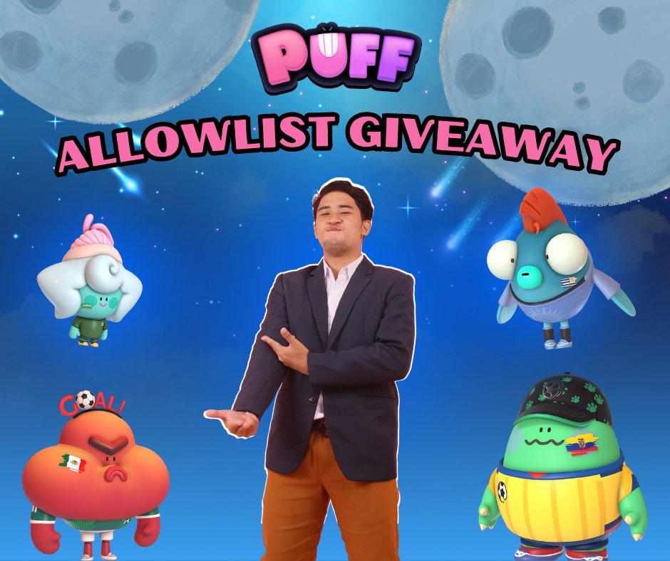 Tm180905's tweet photo. 👩‍🚀 𝗔𝗟𝗟𝗢𝗪𝗟𝗜𝗦𝗧 𝗚𝗜𝗩𝗘𝗔𝗪𝗔𝗬 👩‍🚀 🛸 
3 Allowlist spots for the upcoming Puff Astronaut 

𝗦𝘁𝗲𝗽𝘀:
🔹 Follow @Tm180905 @Puffverse
🔹 Like 💙 RT 🔄 Bookmark 📘
🔹 Tag 3 friends
🔹 Drop your RONIN address (not RNS)

⏰ 72 hours
⤵️ #Puffverse mint details https://t.co/BkvYO5wnOM