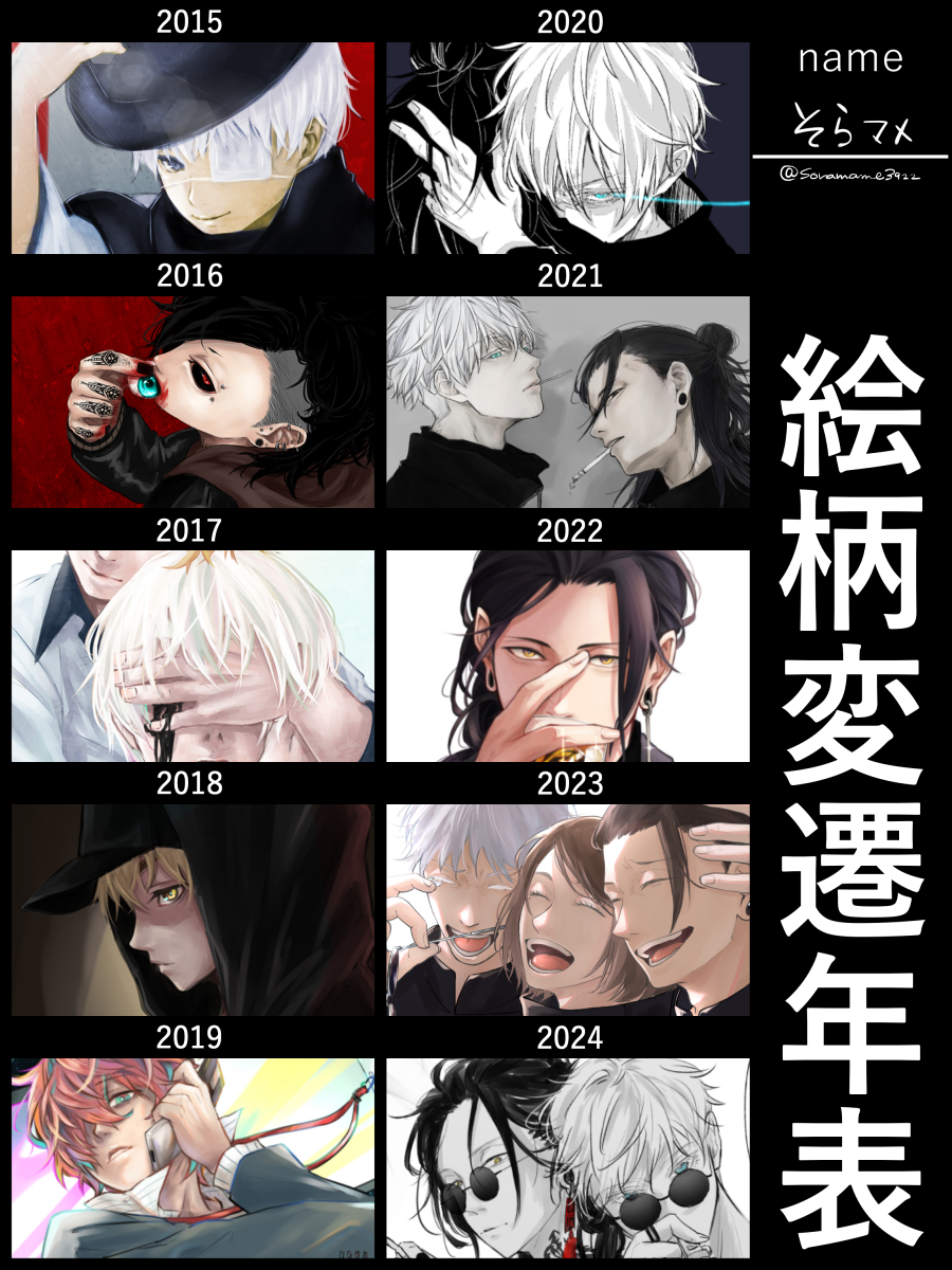 #絵柄変遷年表
やってみたかったやつ! 