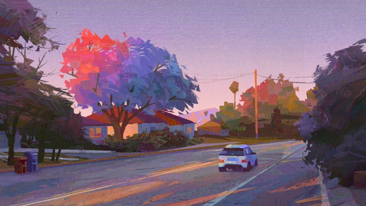 Blue Jacaranda Trees bloom from late April till late July this year in Northern California. The colors are already magical to begin with, but when it catches a few minutes of a flaming sunset, it was otherworldly. 

#heavypaint

藍楹不復在，幾度夕陽紅