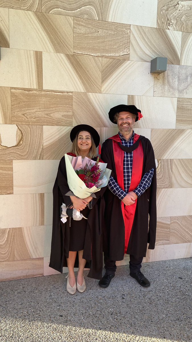 UlduzVsh's tweet photo. Me at my July ceremony graduation, and my supervisors; Peter (@pete_crisp), Emma (@EmmaOmics), and David (@SorgGuy), thank you for your wonderful continuous support. It was absolutely my honor to stand beside you for the ceremony picture and I was so blessed to work with you. https://t.co/oN2lYnlS3r