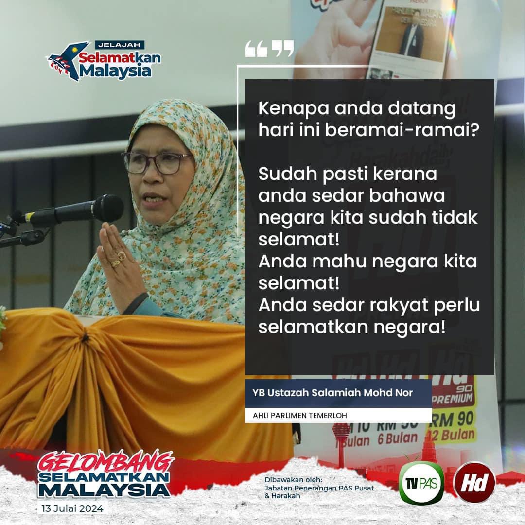 harakahdailyHD's tweet photo. Kenapa anda datang hari ini beramai-ramai?
Sudah pasti kerana anda sedar bahawa negara kita sudah tidak selamat!
Anda mahu negara kita selamat!
Anda sedar rakyat perlu selamatkan negara!
#AdilPrihatinBerkebajikan
#TVPAS
#SelamatkanMalaysia https://t.co/9OKkHsGk6n
