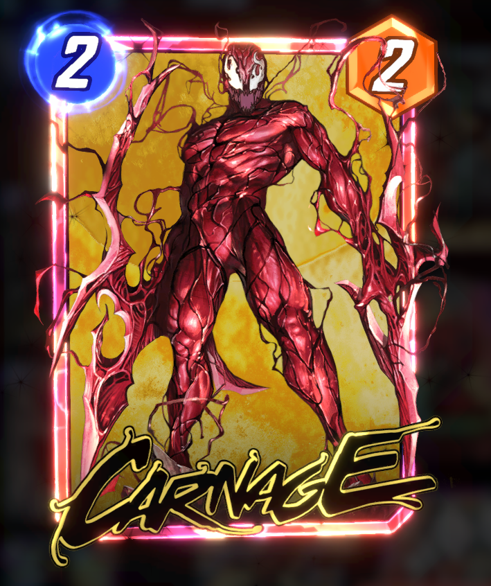 Nomcuppycake's tweet photo. @MaydayGoingDown @MARVELSNAP These are my favorites. I don't play a ton of destroy, but got a lot of boosters for them lol. you can't see it but carnage has black stars. https://t.co/746VgM2KPw