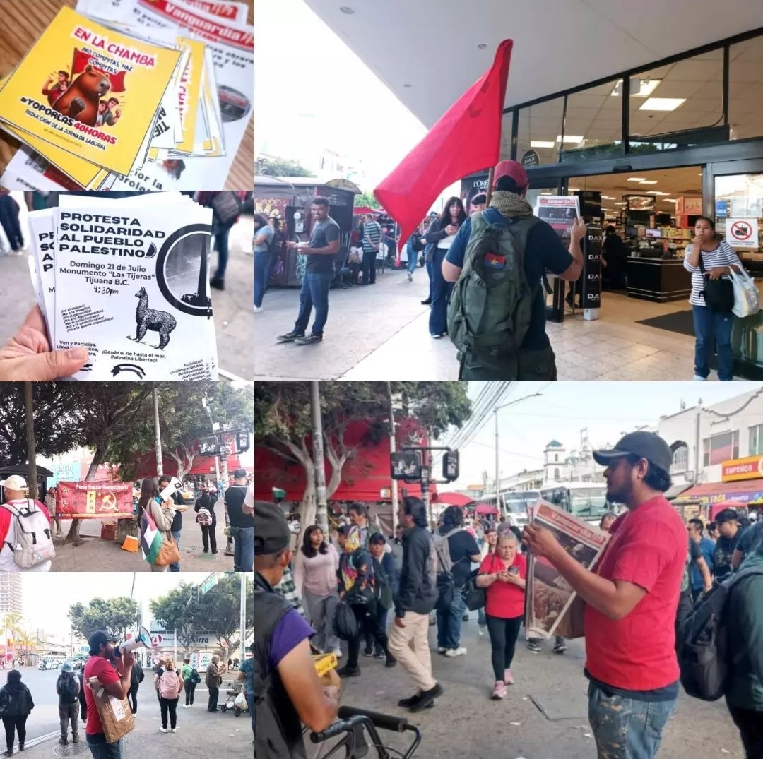 UJRMJalisco's tweet photo. Así se vivió ayer el volanteo en Tijuana. 

Te invitamos a participar en el volanteo x las 40 horas. 

📍Hoy 14 de julio a las 4:00pm en el Parque rojo, #Guadalajara, Jalisco.

¡PROTESTEMOS JUNTXS POR LA JORNADA LABORAL DE 40HRS!

#40horas #EsteFinde https://t.co/mwT1No4nF0