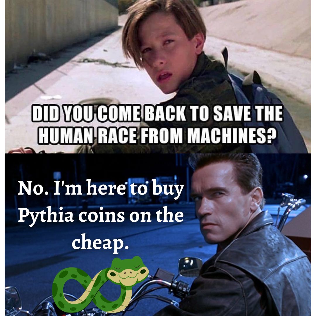 pythiaaicoin's tweet photo. ๐๐ฐ The future isn't just about saving the world from machines; it's about grabbing those $PYTHIA coins on the cheap! ๐ธ Join the revolution with Pythia AI Coin and ride the wave of innovation. ๐ #PythiaAICoin #CryptoMeme #CryptoCommunity #AI https://t.co/uI96CcJvHY