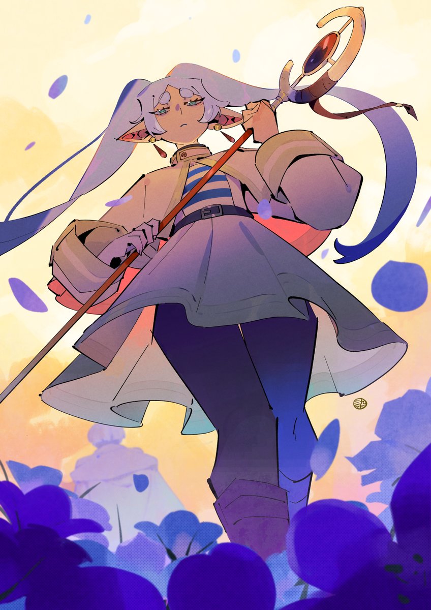 zenhiro_'s tweet photo. Where the blue-moon weed grows 🪻

#frieren #FrierenBeyondJourneysEnd #葬送のフリーレン https://t.co/yT4m6RGM5l