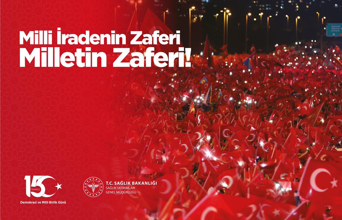 15 Temmuz gecesi, milletimizin iradesine ve demokrasimize yapılan hain darbe girişimine karşı, kahraman milletimizin gösterdiği direniş ve cesaretle kazandığımız zaferi gururla anıyoruz.