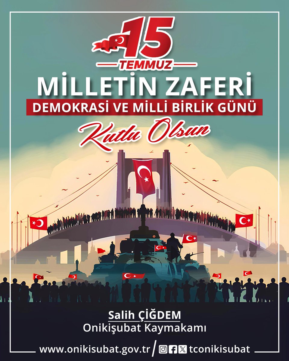 15 Temmuz Demokrasi ve Milli Birlik Günü Kutlu Olsun.

#milletinzaferi #MilletinZaferi #milletinzaferi #milletinzaferi🇹🇷