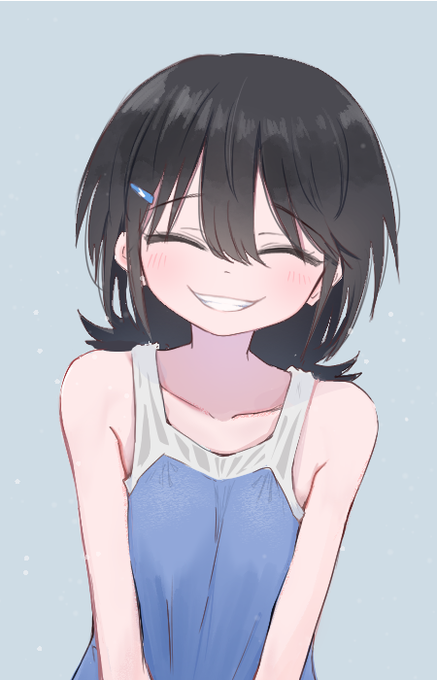 クシャって笑う後輩ちゃん 