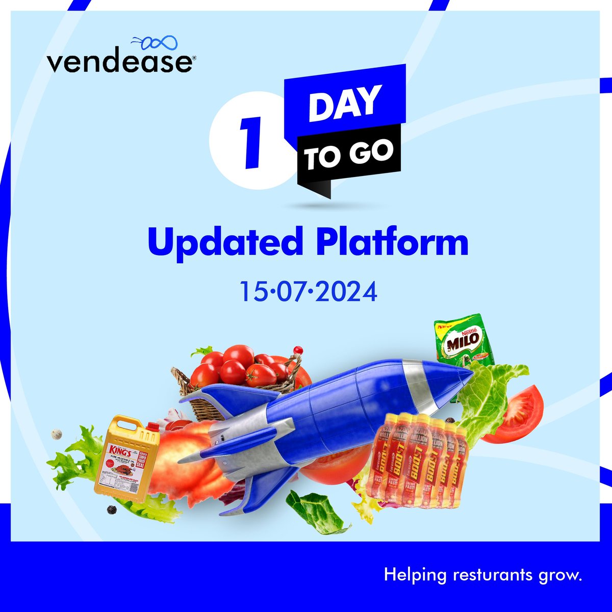 VendeaseAfrica's tweet image. The final countdown is here! 🎉 Just 1 more day until the big reveal. We can hardly contain our excitement. Get ready for an unforgettable experience on our new platform tomorrow🐜🐜

 #1DayToGo #FinalCountdown #UpdatedPlatformLaunch #helpingrestaurantsgrow #vendease
