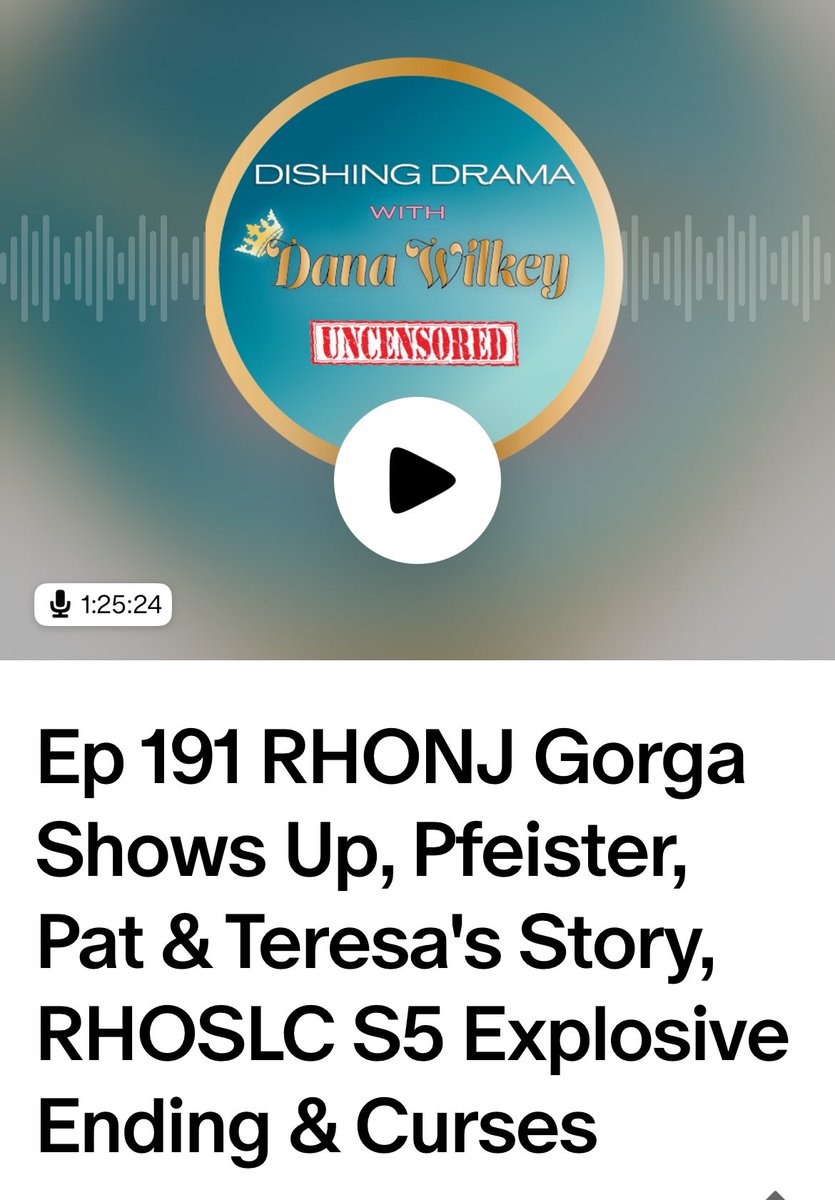 Danawilkey's tweet photo. Ep 191 RHONJ Gorga Shows Up, Pfeister, Pat & Teresa's Story, RHOSLC S5 E... https://t.co/AIc0TjnvVb via @YouTube a taste link โฌ๏ธ #RHOSLC #bravotv #WWHL #peacocktv #RHONJ #RHOM #bravoaddict #namasterbitches #flippingthetable #SPOILER #podcast #peacocktv #curses #danawilkey ๐ https://t.co/8CELumdKxN