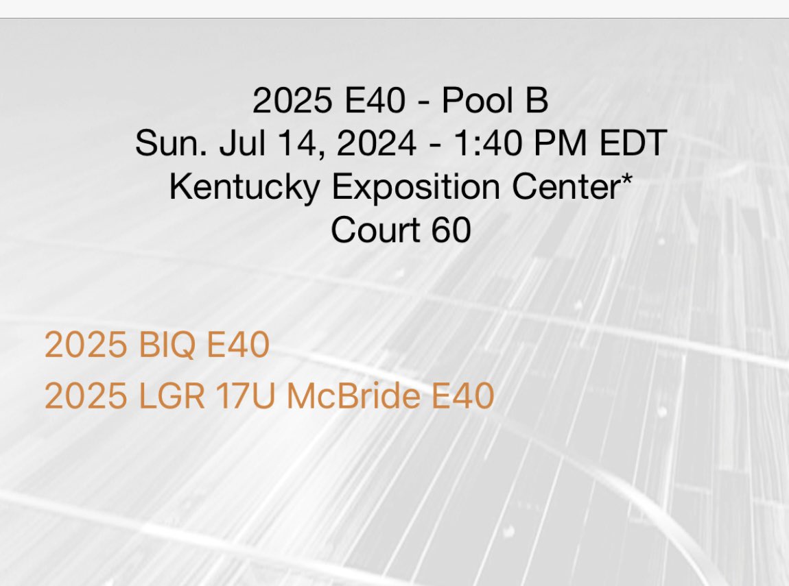 Back at it today for the Run 4 Roses Championships!
Next game, 1:40PM Court 60