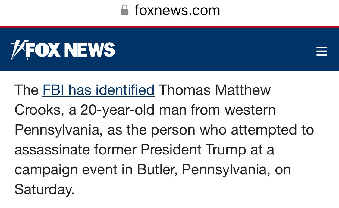 jobagdonuts's tweet image. #TrumpAssasinationAttempt
The Trump shooter is a registered Republican named Thomas Matthew Crooks. He used an AR-15 and was wearing a shirt supporting a far right pro-2A group.
Seems like the militia types are tired of being pawns and carrying out Trump’s orders.
(see #J6)