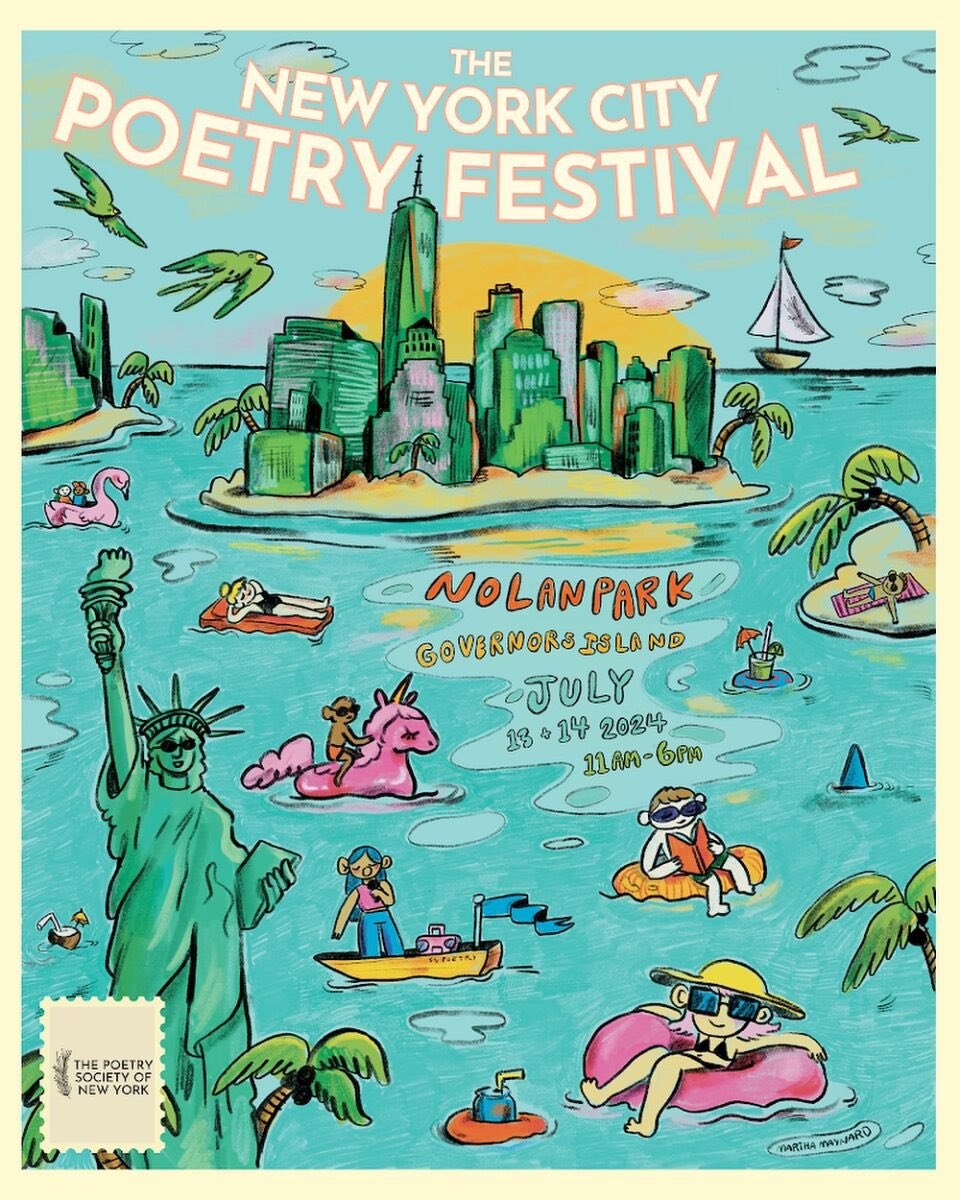 Thrilled to be supporting #NYCPoFest July 13-14 on Governors Island, NYC 11am-6pm
The event is free to the public so be sure to stop by!

More info at <a href="/PoetrySocietyNY/">Poetry Society of NY</a> 's website:
newyorkcitypoetryfestival.com