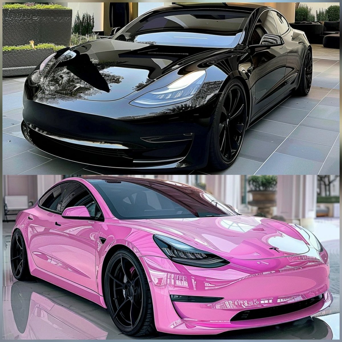 teslacarsonly's tweet photo. TESLA BLACK OR PINK!? https://t.co/ASf9U72CLw