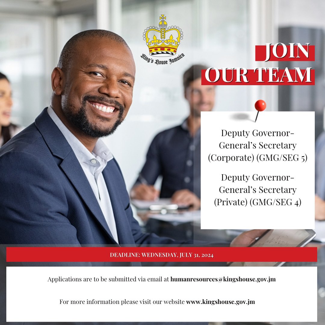 GGSirPAllen's tweet photo. Join Our Team Today!
Are you passionate about serving with excellence? The Office of the Governor General is seeking dynamic individuals to join the esteemed team of persons who support the Governor-General in executing… https://t.co/CNRDkN8M6w