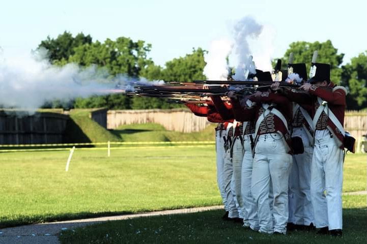 The 41st Regiment Infantry Squad  is training hard to master 18th century drill techniques! Come and see their demonstrations throughout the day at Fort George!