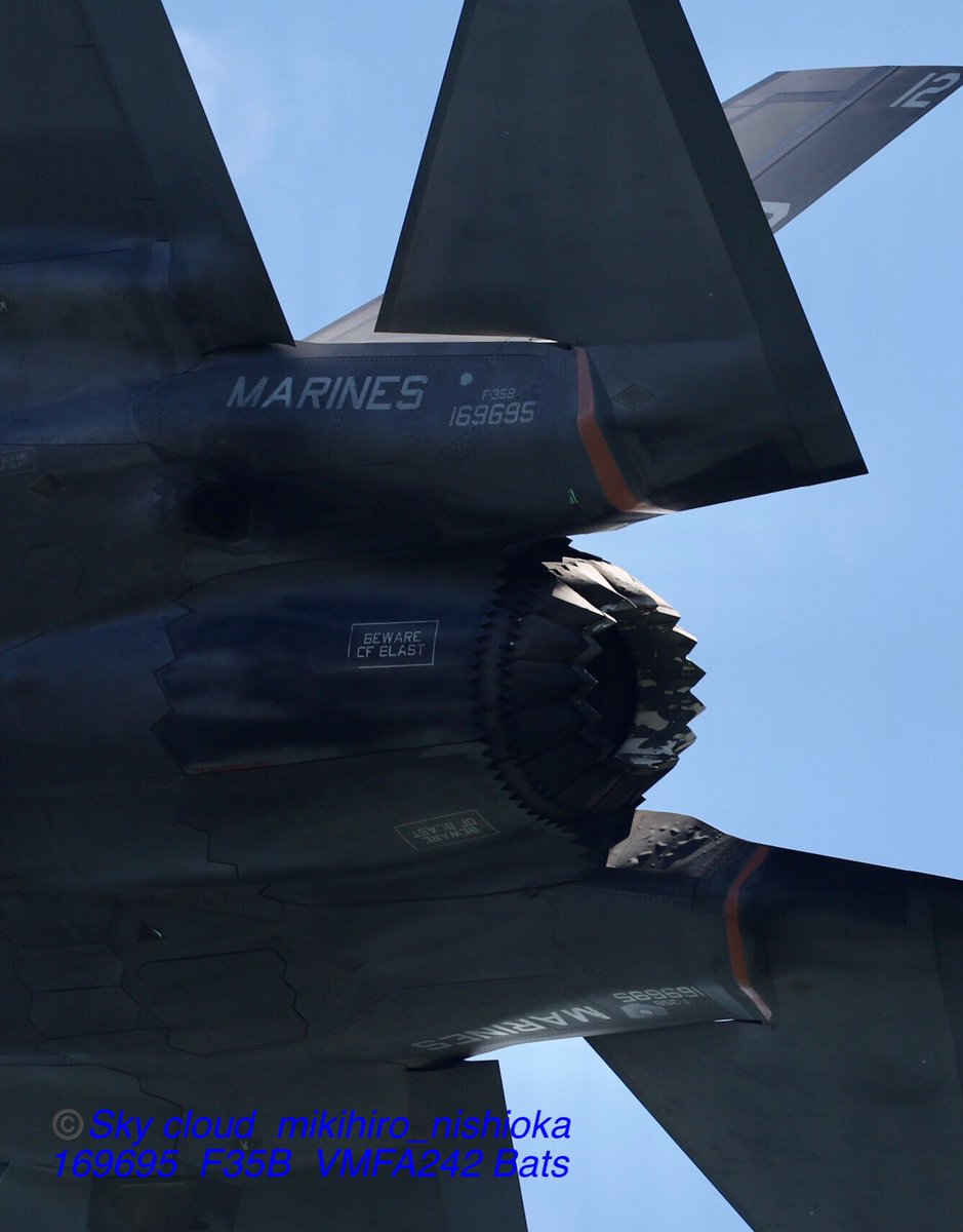 blue2impulse3's tweet image. Sky cloud-2024 post.No.193
#VMFA_242  #Bats　
#F35B　#LightningⅡ  
#169695
#MAGTF 
#MARINES #F35 
#VMFA242 
✈︎✈︎✈︎✈︎
#iwakunifriendshipday 
#岩国基地  
#岩国空港 #IWK 
#岩国錦帯橋空港
#FD24 #岩国基地フレンドシップデー2024
✈︎✈︎✈︎…