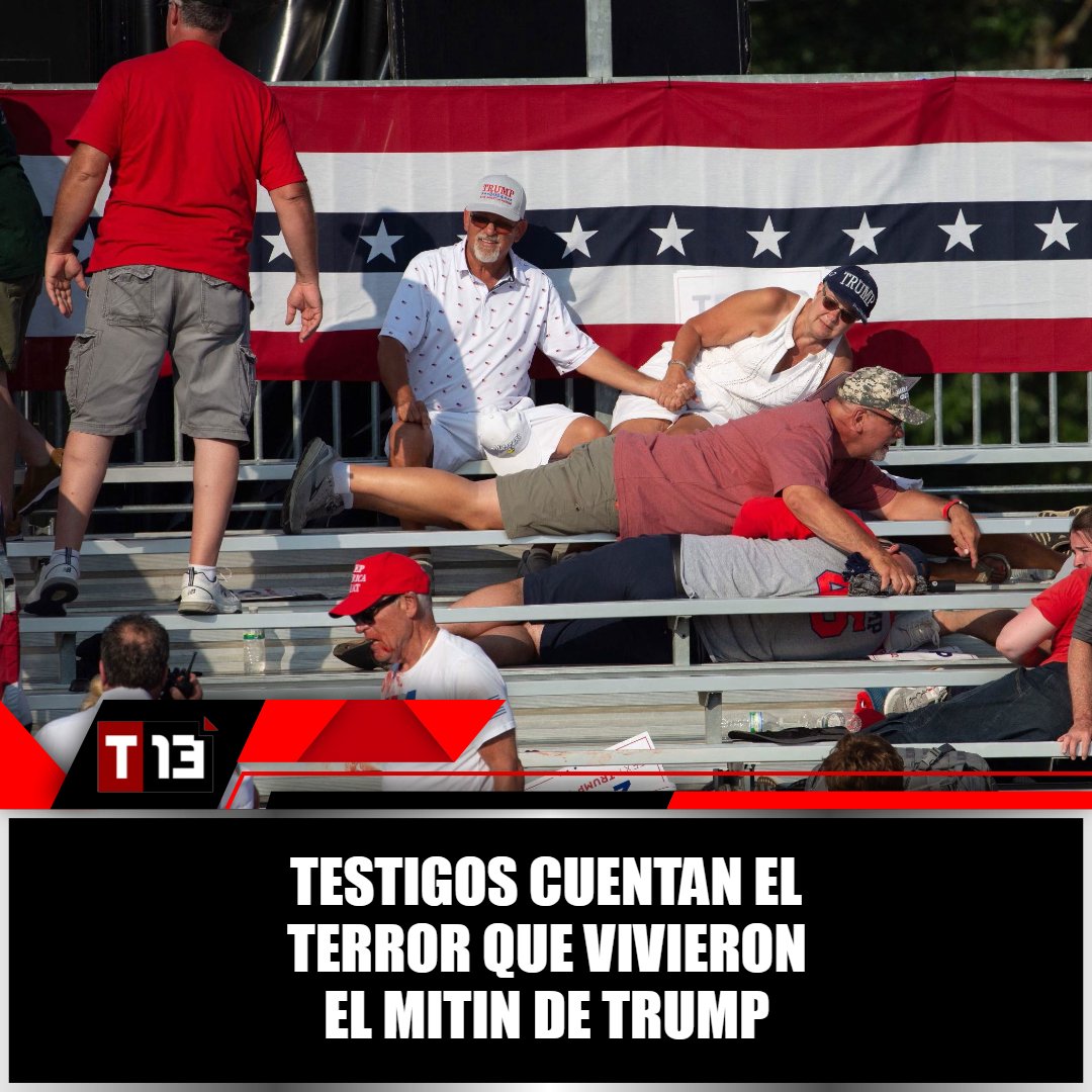 T13Noticias's tweet image. Un #testigo del #mitin, relató cómo un hombre que estaba a su lado #murió de un #disparo en la cabeza 😥➡ bit.ly/465mkPt