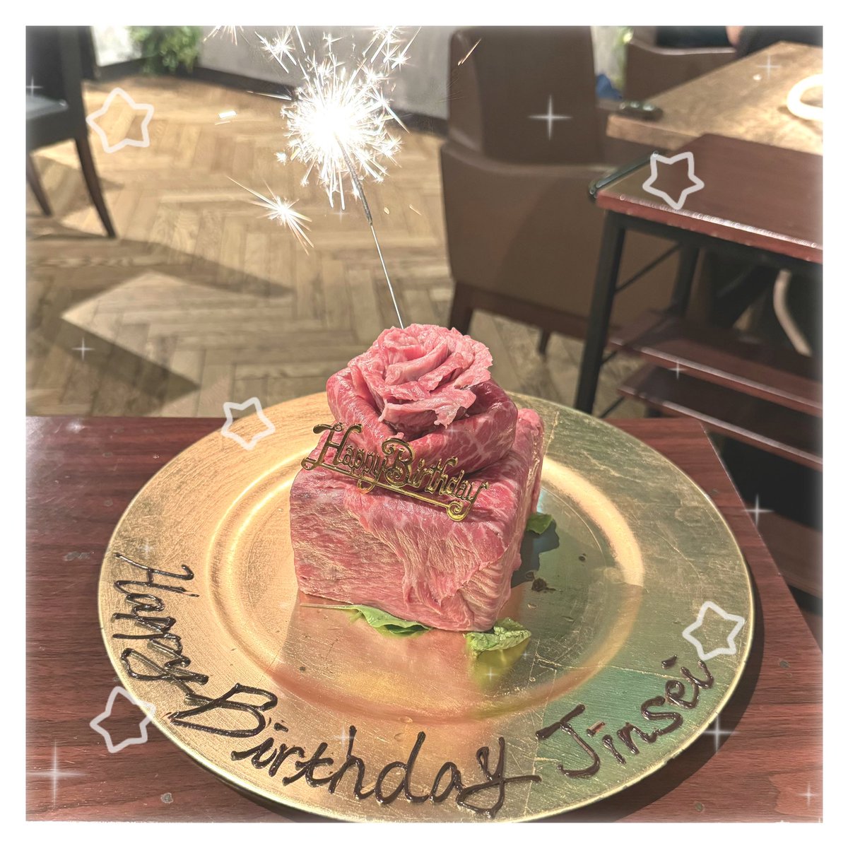 pyon715j's tweet photo. ♡ 𝐇𝐚𝐩𝐩𝐲 𝐁𝐢𝐫𝐭𝐡𝐝𝐚𝐲 ♡

仁成くん17歳のお誕生日おめでとうございます❕🌟
素敵な1日と最高の1年を過ごせますように₍ᐢᐢ₎·°
今年はお肉ケーキにしてみました🎶

世界で1️⃣番大好きだよ💛🐰💜
 #羽村仁成  #羽村仁成生誕祭  #羽村仁成誕生祭2024 https://t.co/QwJa8u6mxq