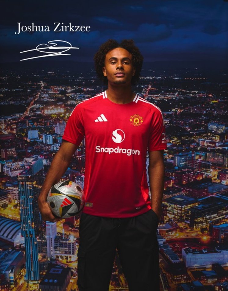 UtdFaithfuls's tweet photo. 🚨 BREAKING!

Joshua Zirkzee is now OFFICIALLY a Manchester United player.

Welcome to United, Zirkzee ✅️😍❤️ https://t.co/UKGmu9TiYz