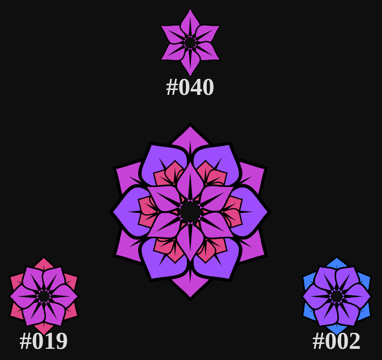 ZedZeroth's tweet photo. 🪷#Flowers4Finney is the first-ever breedable ordinals collection, but 🧬#Hybridization is not its only breakthrough mechanic. In this post, let's discuss how 🌠#Chaindrops work in 🪷#F4F, and how they could be implemented across the ordinals ecosystem.
🌠#Chaindrops are 100% decentralized upgrades applied to inscriptions. They are not actioned by the project founders, but instead dropped directly in response to #Bitcoin blockchain activity. This means that they will continue autonomously forever with no human involvement.
In 🪷#F4F, each time a @rodarmor Rare Sat is mined, its blockhash ("rarehash") determines which flowers get upgraded. Let's start with how Mandoshi #002, a Legendary Mandoshi, looked on 20th April, the day of the Bitcoin Halving:
Four days later, a Rare Sat was mined, but the digits "002" did not appear in the rarehash ...
00000000000000000001d2cbad2209f51143679b6797aef393a45e82eb88a9ae
... and so Mandoshi #002 remained unchanged.
But a further two weeks later, another Rare Sat was mined, with the following rarehash:
000000000000000000️⃣0️⃣2️⃣6b90d09b5e4fba615eadfc4ce2a19f6a68c9c18d4a2e
The "002" in the rarehash triggered Mandoshi #002 to grow an extra whorl of petals! A 🌠#Chaindrop has hit the ordinal!
Note that this rarehash also included 000, 026, and 615 ...
0️⃣0️⃣0️⃣0000000000000000️⃣2️⃣6️⃣b90d09b5e4fba6️⃣1️⃣5️⃣eadfc4ce2a19f6a68c9c18d4a2e
... so three other flowers would have been upgraded simultaneously with this chaindrop too.
Each of the 1000 unique 🪷#F4F Mandoshi flowers can receive chaindrop upgrades, but due to the nature of blockhash structure, some will receive them more often than others. As such, chaindrop frequency determines the rarity tier of different flowers, something that I will cover in more detail in another post.
So why are chaindrops and whorls important in 🪷#F4F? This will also be covered more fully in a separate post, but the short answer is that these flowers act as the raw ingredients for breeding more complex hybrids. And the more whorls each flower has, the more intricate and unique the hybrids become. Here's an example of breeding a 1-whorl flower with two 2-whorl flowers:
The system explained above represents just one possible implementation of chaindrops. But think of the possibilities that this unlocks for the entire ordinals space! Ordinals that evolve autonomously without the need for a third-party intermediary. Trustless & decentralized upgrades should be a cornerstone of bitcoin-based collectibles. Combining this with decentralized user-controlled onchain modifications (as pioneered by #BitcoinBonsai https://t.co/Cz8kb0cnUP) and you have the ingredients for fully gamified ordinals. Ordinals that evolve both automatically and manually, with all power solely in the hands of their owners! 🔥
Upcoming 🪷#F4F posts will cover (1) manual upgrades, (2) breeding mechanics, (3) rarity tiers & (4) further details on the imminent free airdrop and collection launch.
Collection details: https://t.co/qKSXeaABQZ
Free Airdrop requirements: https://t.co/x9wMuOfJe4
Thanks once again for your interest in #BleedingEdgeOrdinalsTech 🙏
@gm7t2 @huuep @De_Gen_Ape @Stormgazer1 @Leo090R @pierro_btc @rusty_xavier @OkraSF @c12hz @DAnTerBTC @RabbiGains @jimdotbtc @lifofifo @vingallo_prime @lion_hustles @NHKFF @thatwagmigirl @ola_extra @The_Tector @mrmel_m @FijianBig @niner0526 @Totinhiiio @nftmufettisi @lonelyhorseme @officialkizi1